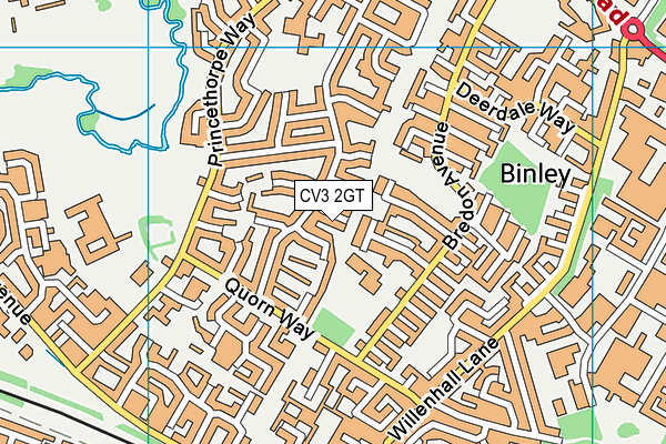 CV3 2GT map - OS VectorMap District (Ordnance Survey)