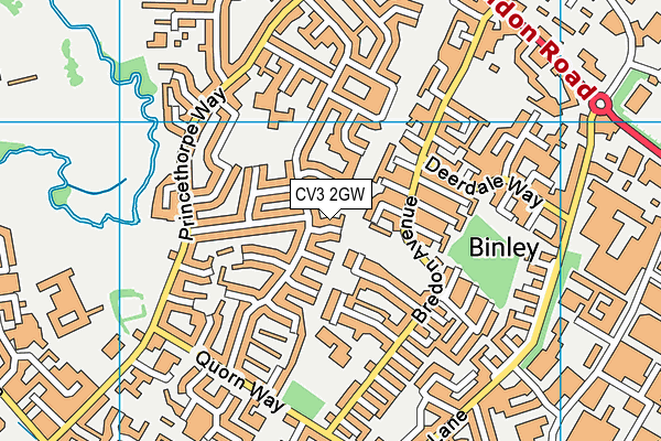 CV3 2GW map - OS VectorMap District (Ordnance Survey)