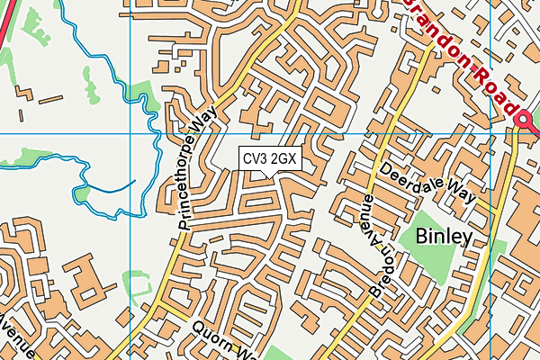CV3 2GX map - OS VectorMap District (Ordnance Survey)