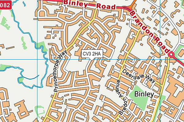 CV3 2HA map - OS VectorMap District (Ordnance Survey)
