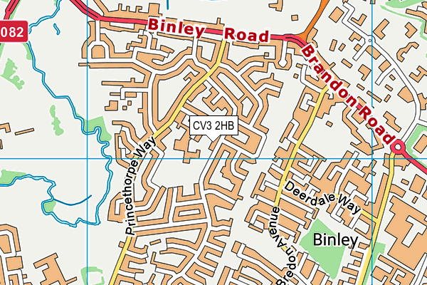 CV3 2HB map - OS VectorMap District (Ordnance Survey)