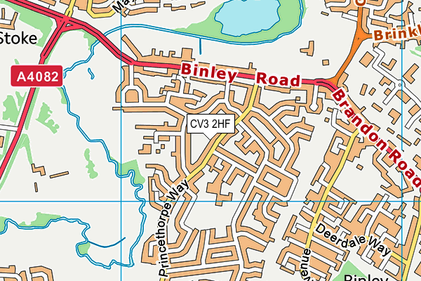 CV3 2HF map - OS VectorMap District (Ordnance Survey)