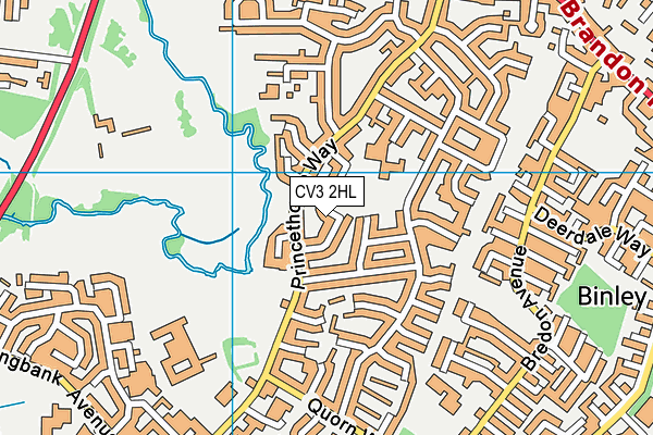 CV3 2HL map - OS VectorMap District (Ordnance Survey)
