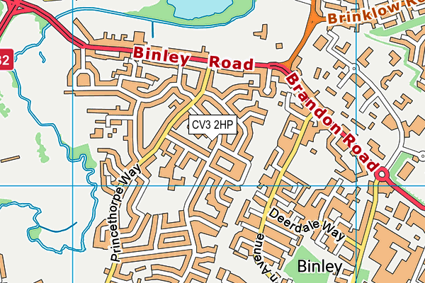 CV3 2HP map - OS VectorMap District (Ordnance Survey)