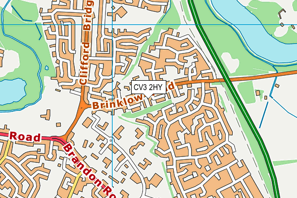 CV3 2HY map - OS VectorMap District (Ordnance Survey)