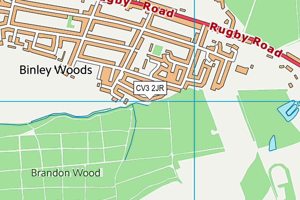 CV3 2JR map - OS VectorMap District (Ordnance Survey)