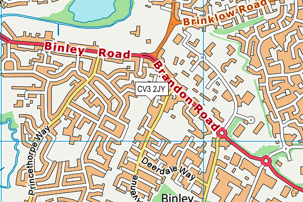 CV3 2JY map - OS VectorMap District (Ordnance Survey)