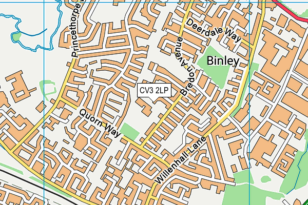 CV3 2LP map - OS VectorMap District (Ordnance Survey)