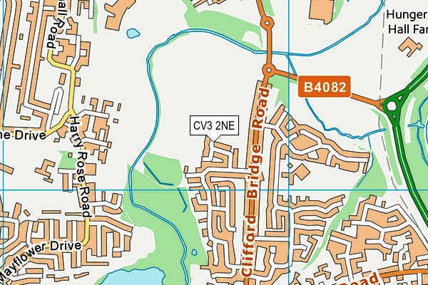 CV3 2NE map - OS VectorMap District (Ordnance Survey)