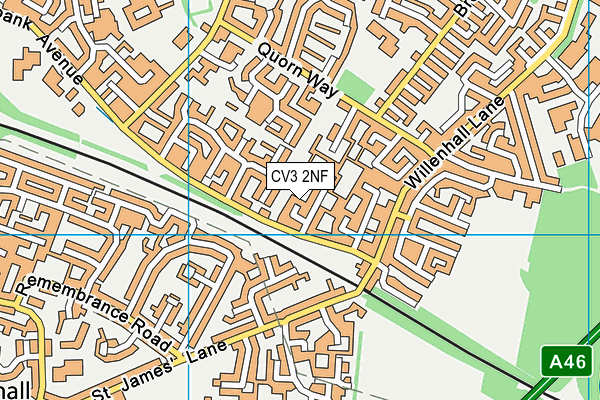 CV3 2NF map - OS VectorMap District (Ordnance Survey)