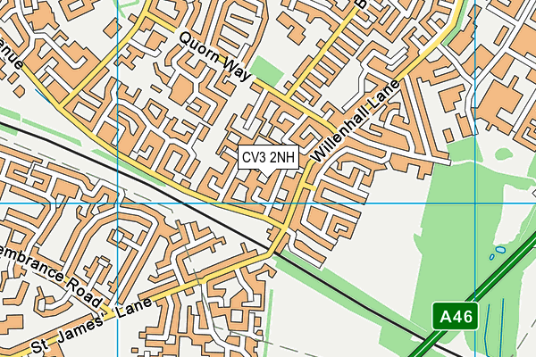 CV3 2NH map - OS VectorMap District (Ordnance Survey)