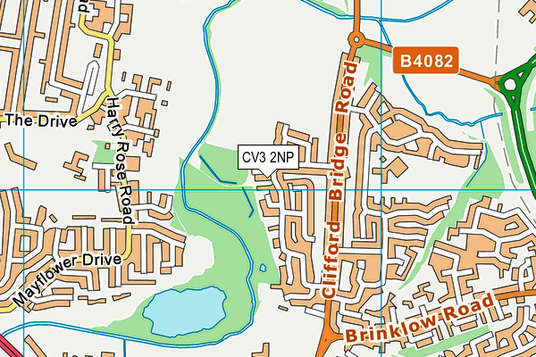 CV3 2NP map - OS VectorMap District (Ordnance Survey)