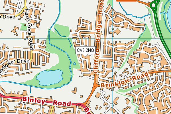 CV3 2NQ map - OS VectorMap District (Ordnance Survey)