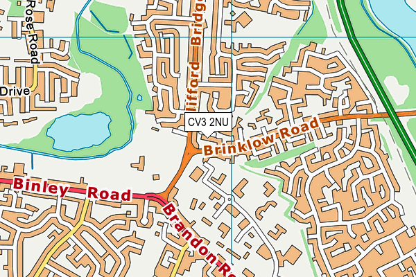 CV3 2NU map - OS VectorMap District (Ordnance Survey)