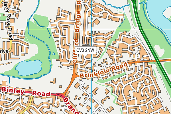 CV3 2NW map - OS VectorMap District (Ordnance Survey)