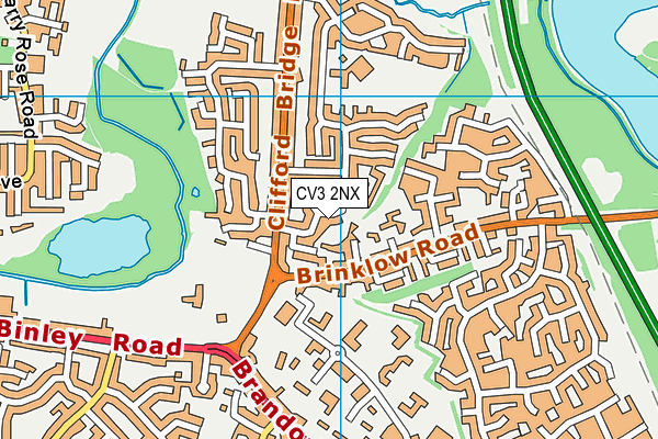 CV3 2NX map - OS VectorMap District (Ordnance Survey)