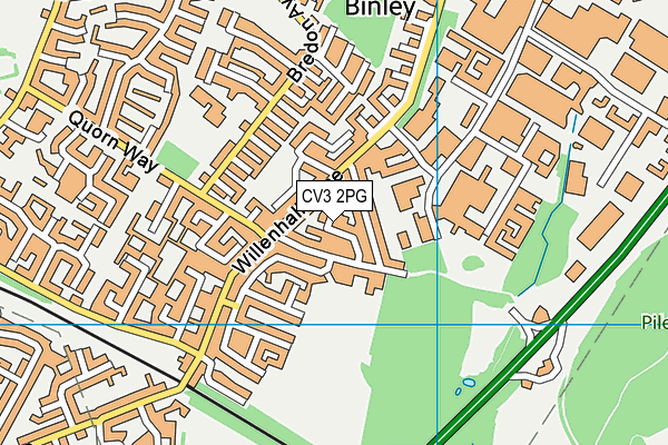 CV3 2PG map - OS VectorMap District (Ordnance Survey)