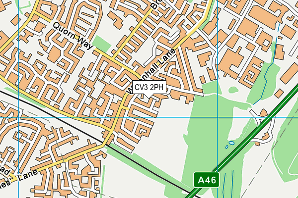 CV3 2PH map - OS VectorMap District (Ordnance Survey)
