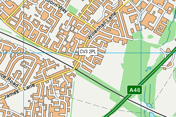 CV3 2PL map - OS VectorMap District (Ordnance Survey)