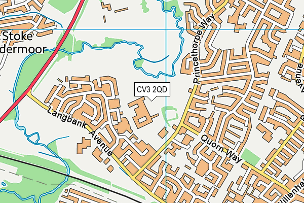 Ernesford Grange Community Academy map (CV3 2QD) - OS VectorMap District (Ordnance Survey)