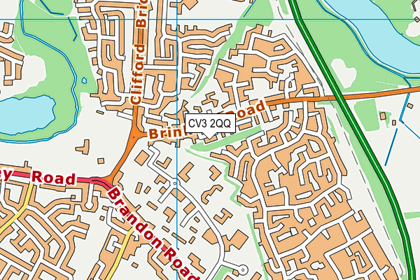 CV3 2QQ map - OS VectorMap District (Ordnance Survey)