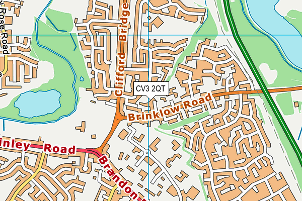 CV3 2QT map - OS VectorMap District (Ordnance Survey)