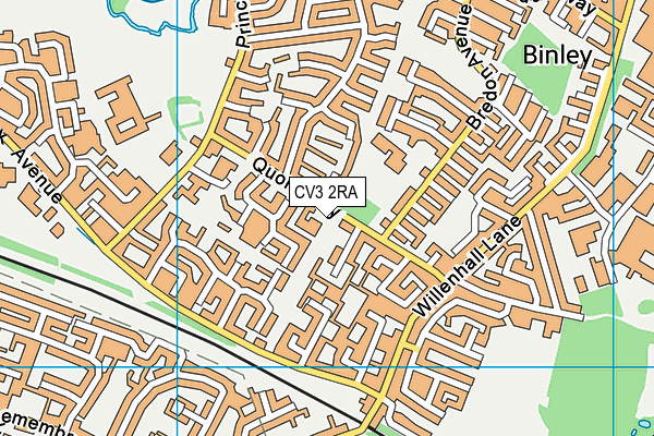 CV3 2RA map - OS VectorMap District (Ordnance Survey)