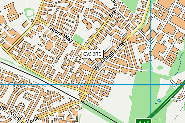 CV3 2RD map - OS VectorMap District (Ordnance Survey)