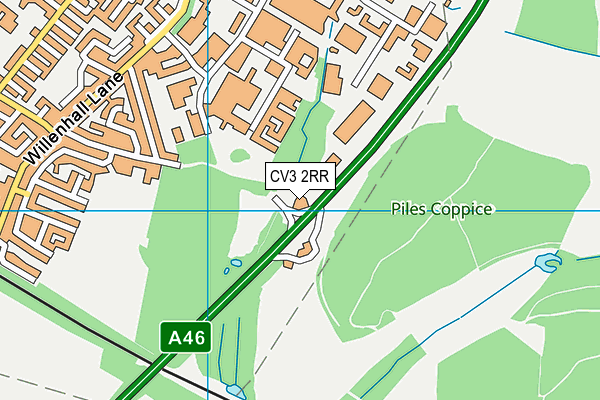 CV3 2RR map - OS VectorMap District (Ordnance Survey)