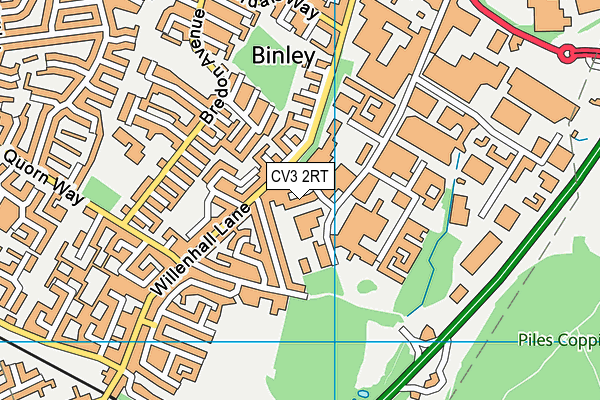 CV3 2RT map - OS VectorMap District (Ordnance Survey)