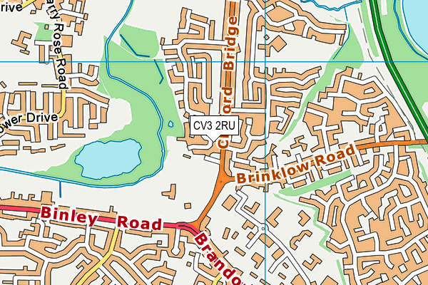 CV3 2RU map - OS VectorMap District (Ordnance Survey)