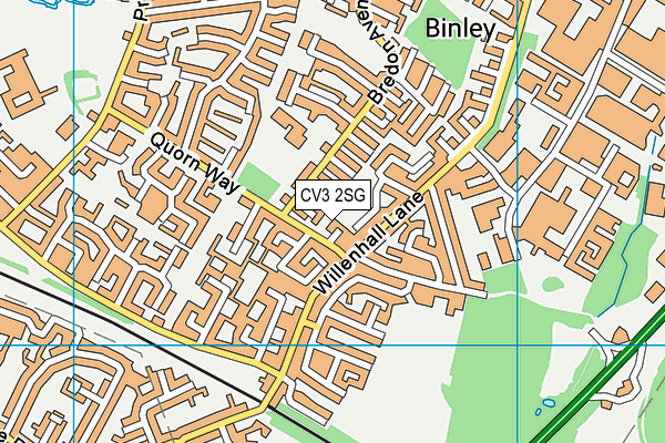 CV3 2SG map - OS VectorMap District (Ordnance Survey)