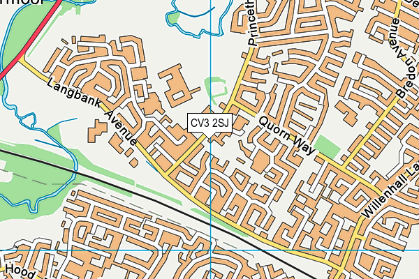 CV3 2SJ map - OS VectorMap District (Ordnance Survey)