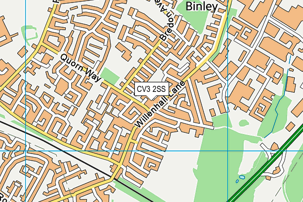 CV3 2SS map - OS VectorMap District (Ordnance Survey)