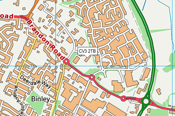 CV3 2TB map - OS VectorMap District (Ordnance Survey)