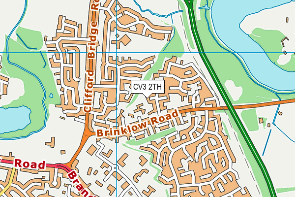 CV3 2TH map - OS VectorMap District (Ordnance Survey)