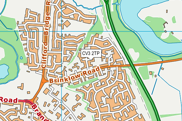 CV3 2TP map - OS VectorMap District (Ordnance Survey)