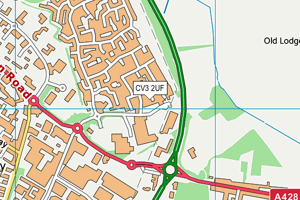 CV3 2UF map - OS VectorMap District (Ordnance Survey)