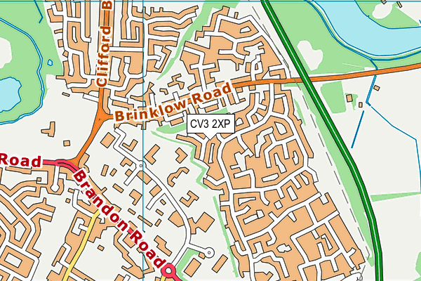 CV3 2XP map - OS VectorMap District (Ordnance Survey)
