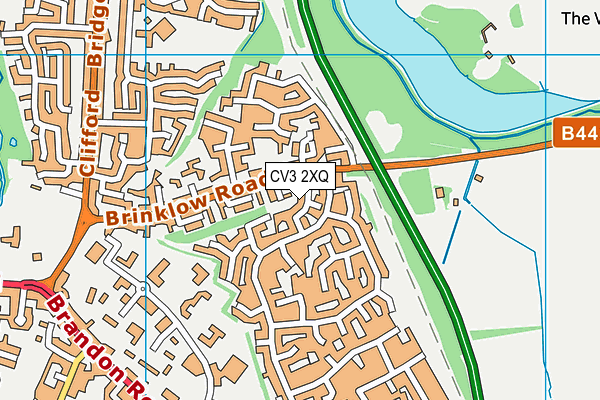 CV3 2XQ map - OS VectorMap District (Ordnance Survey)