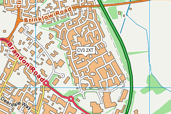 CV3 2XT map - OS VectorMap District (Ordnance Survey)