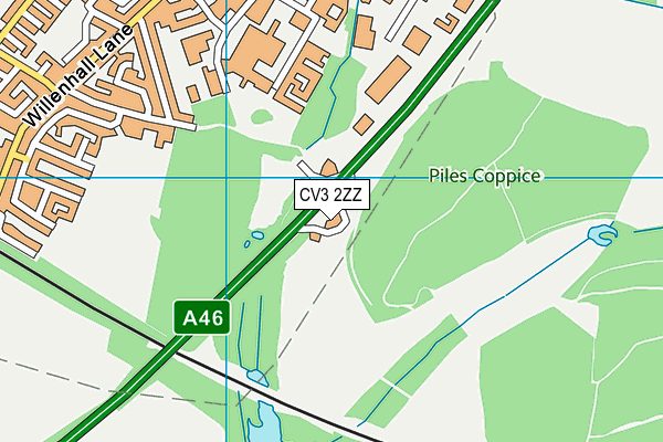 CV3 2ZZ map - OS VectorMap District (Ordnance Survey)