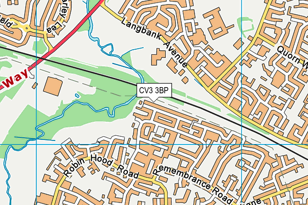 CV3 3BP map - OS VectorMap District (Ordnance Survey)