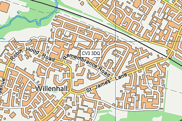 CV3 3DQ map - OS VectorMap District (Ordnance Survey)