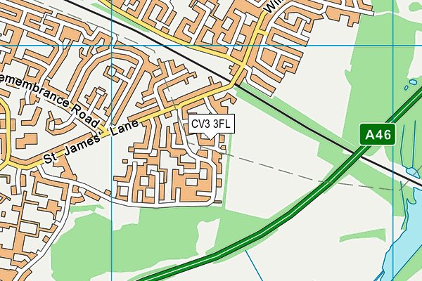 CV3 3FL map - OS VectorMap District (Ordnance Survey)