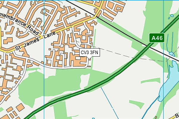 CV3 3FN map - OS VectorMap District (Ordnance Survey)