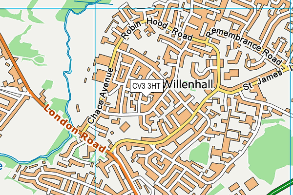 CV3 3HT map - OS VectorMap District (Ordnance Survey)