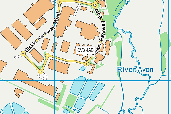 CV3 4AD map - OS VectorMap District (Ordnance Survey)