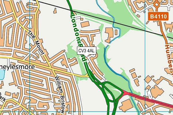 CV3 4AL map - OS VectorMap District (Ordnance Survey)