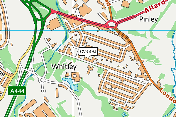 David Lloyd (Coventry) map (CV3 4BJ) - OS VectorMap District (Ordnance Survey)
